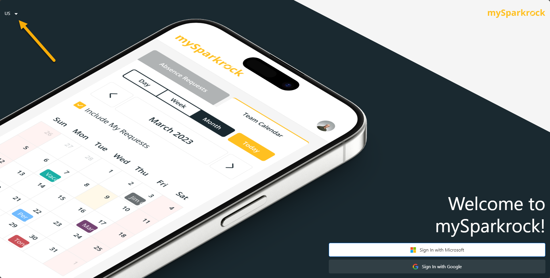 Fl&egrave;che vers le bas du menu Langue